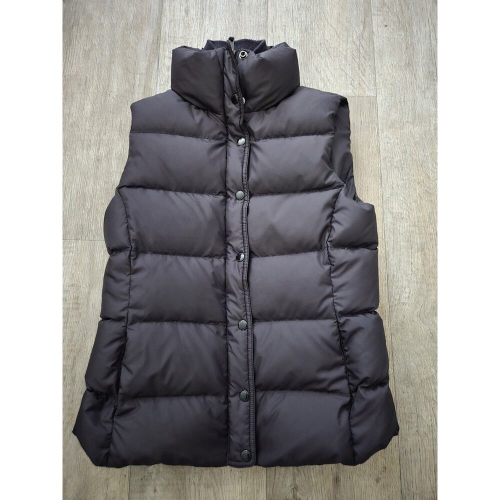J.CREW Womens Down Puffer Vest Black Size S Outdoor Quilted Lightweight Pockets
